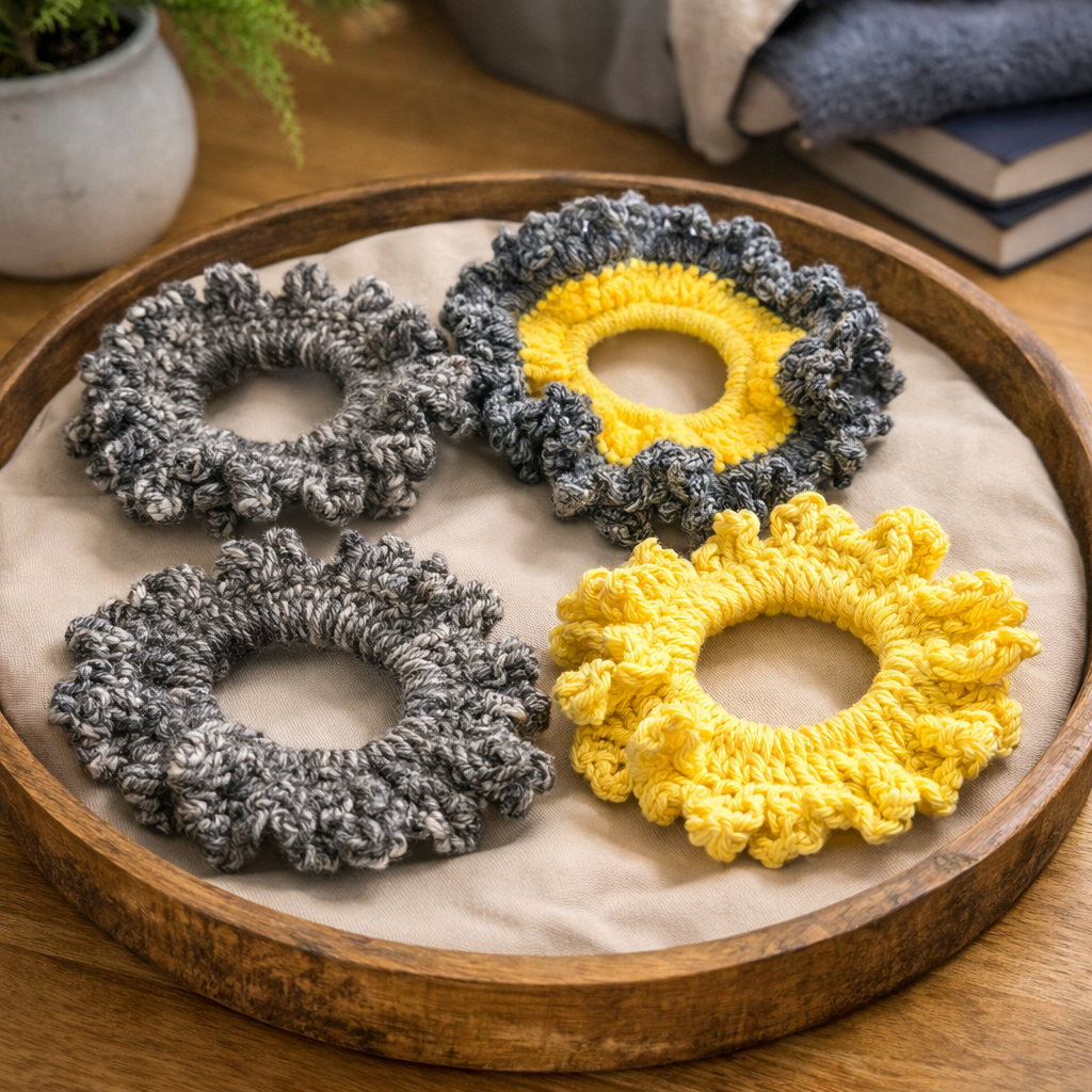 Peneli Luxe Handmade Crochet Scrunchies