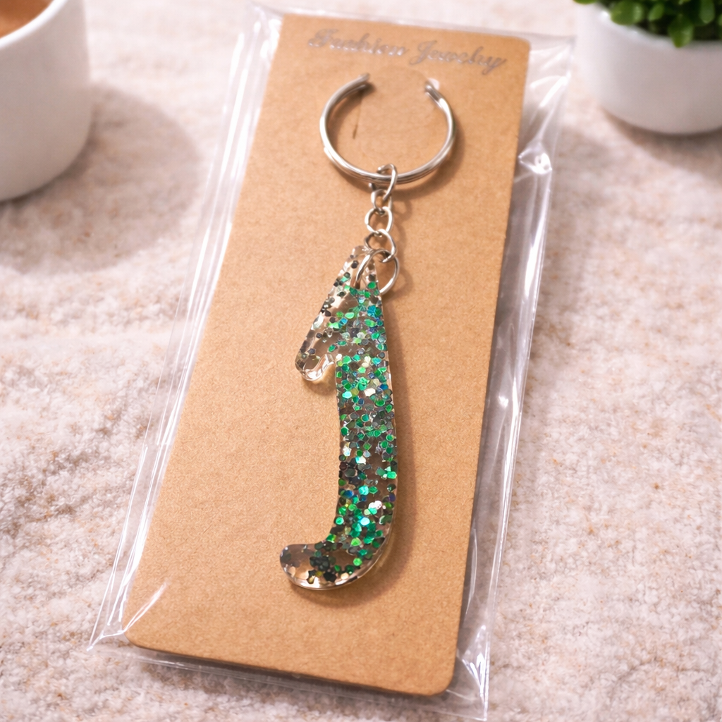 Personalized Acrylic Letter Keychain | Handmade Initial Keychain | Custom Alphabet Keychain Gift