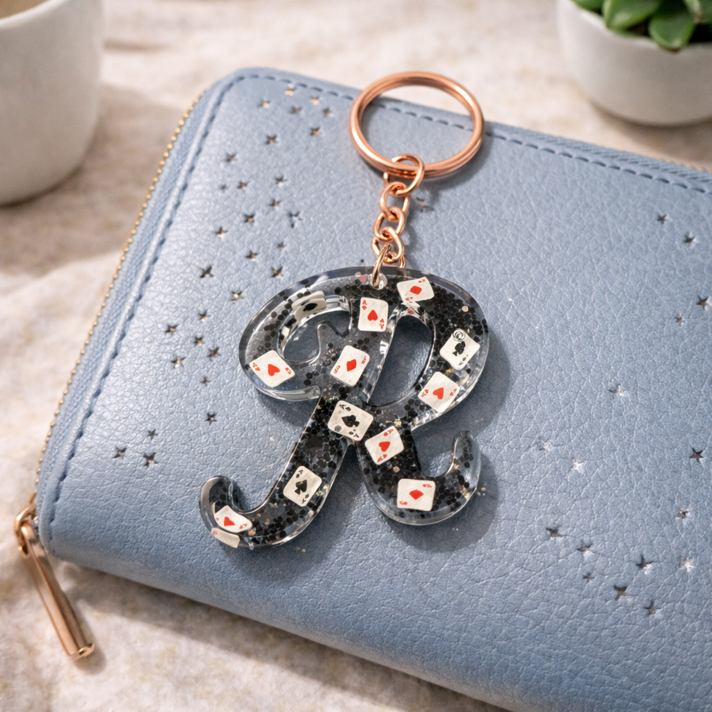 Personalized Acrylic Letter Keychain | Handmade Initial Keychain | Custom Alphabet Keychain Gift