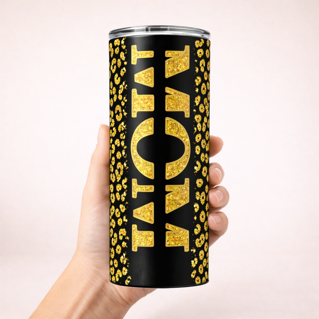 black gold leopard mama tumbler 20oz stainless steel mom travel mug stylish mothers day gift