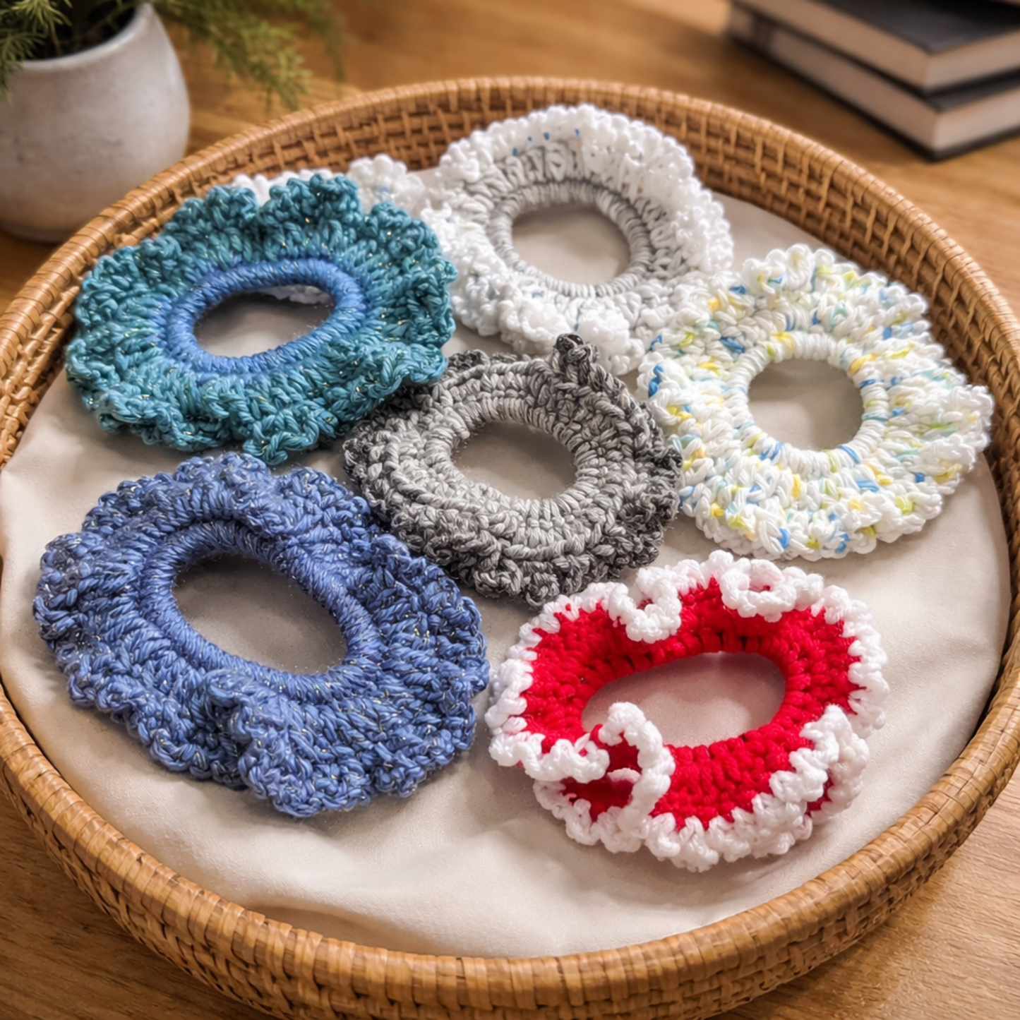 Peneli Luxe Handmade Crochet Scrunchies